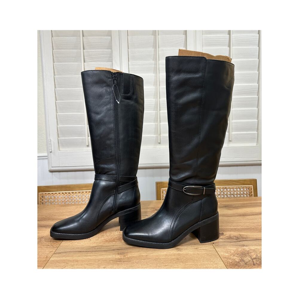 Naturalizer Women's Elliot Knee High Boots Black Leather 8.5 Wide NWOB Wide Calf - Picture 4 of 15